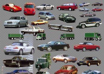 PSD真实人物素材以及汽车素材。