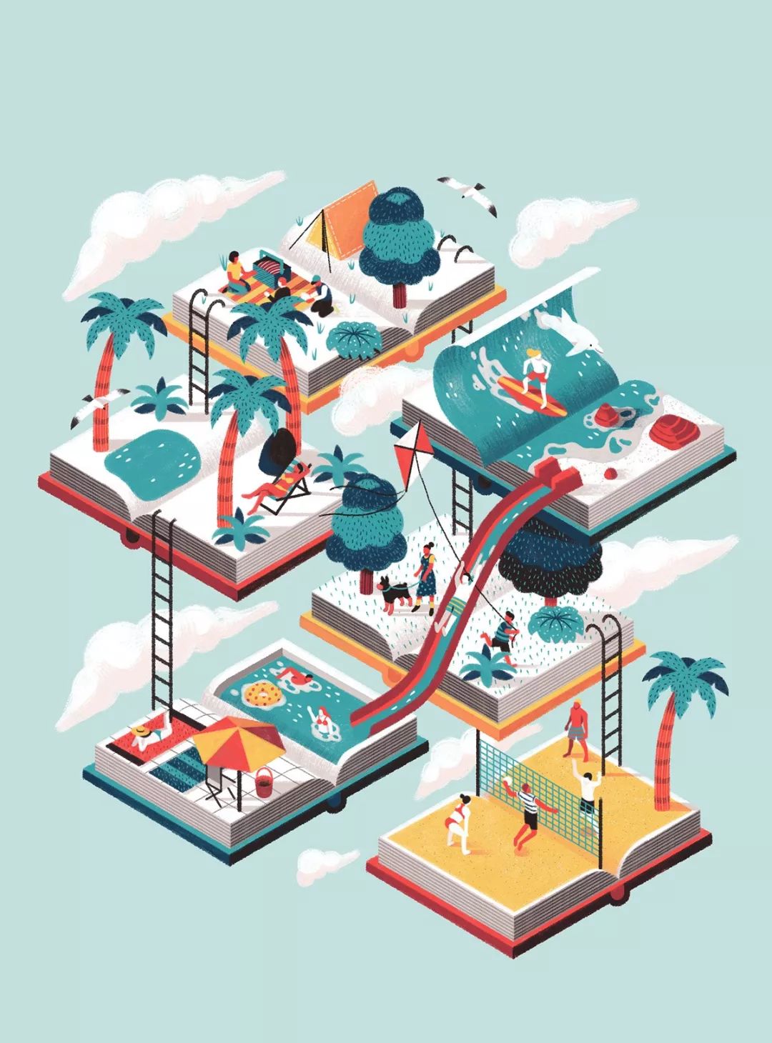 5g超全矢量插画风素材包!